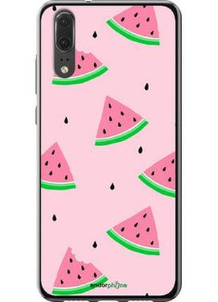 Чехол на huawei p20 розовый арбуз "4314u-1396-2448"