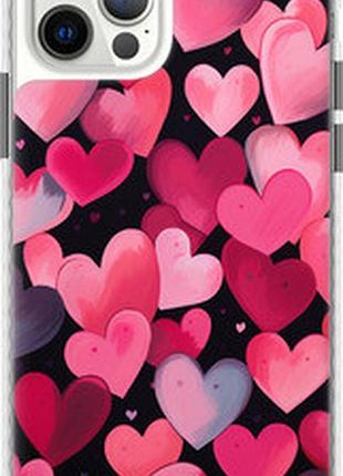 Чехол на iphone 12 pro сердечки 4 "5662pc-2052-2448"