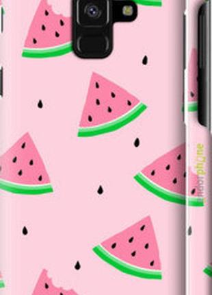 Чехол на samsung galaxy a8 2018 a530f розовый арбуз "4314m-1344-2448"