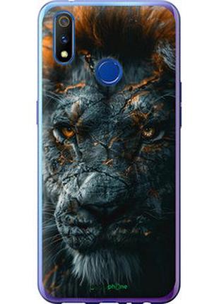 Чохол на realme x lite плам'яний лев "6153u-2030-2448"