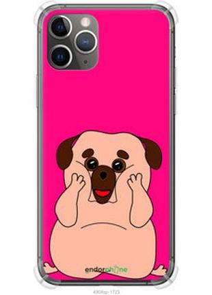 Чехол на iphone 11 pro max весёлый мопс "4908sp-1723-2448"