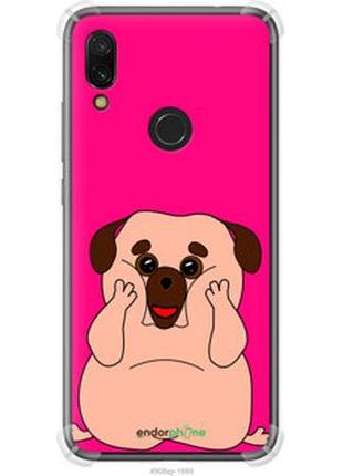 Чехол на xiaomi redmi 7 весёлый мопс "4908sp-1669-2448"
