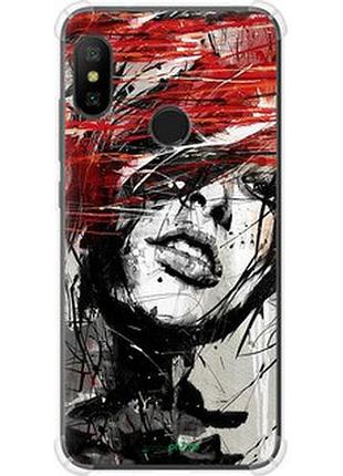 Чехол на xiaomi mi a2 lite лицо девушки "1162sp-1522-2448"