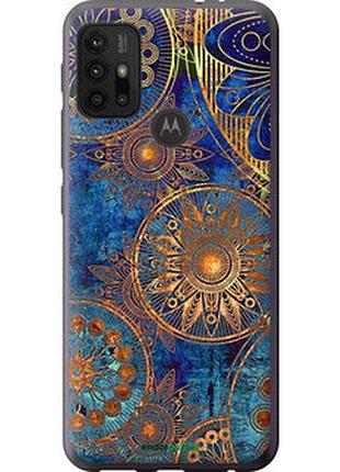 Чехол на motorola moto g30 золотой узор "678u-2320-2448"