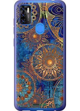 Чехол на zte blade a7s 2020 золотой узор "678u-2454-2448"