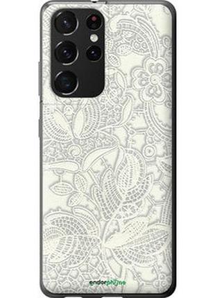 Чохол на samsung galaxy s21 ultra (5g) біле мереживо "4383t-2116-2448"