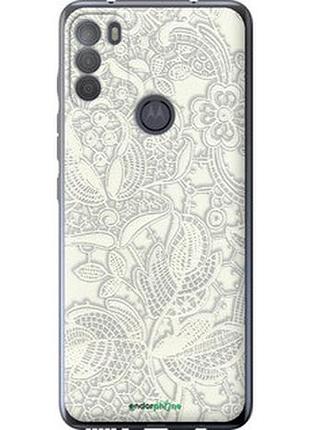 Чехол на motorola g50 белое кружево "4383u-2354-2448"