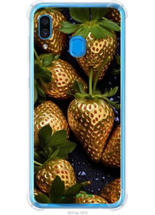 Чехол на samsung galaxy a30 2019 a305f золотая клубника "5637sp-1670-2448"