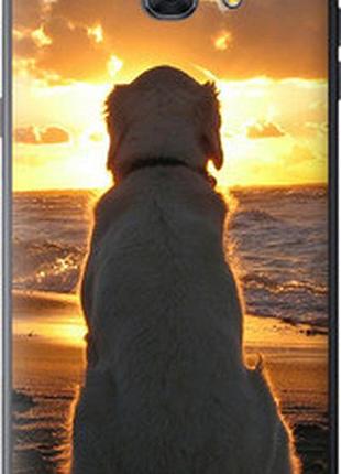 Чехол на samsung galaxy c9 pro закат и собака "3966u-720-2448"