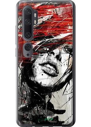Чехол на xiaomi mi note 10 лицо девушки "1162t-1820-2448"
