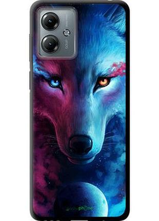 Чехол на motorola moto g14 арт-волк "3999b-3197-2448"