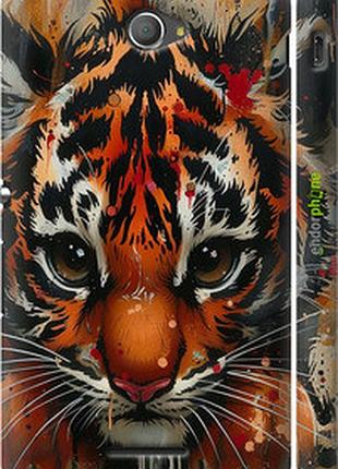 Чехол на sony xperia e4 dual e2115 mini tiger "6052m-87-2448"