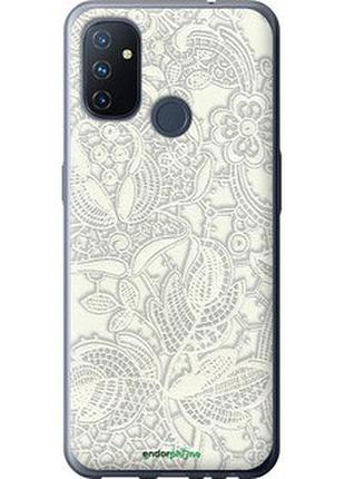 Чехол на oneplus nord n100 белое кружево "4383u-2130-2448"