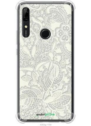 Чехол на huawei y9 prime 2019 белое кружево "4383sp-1736-2448"