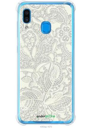 Чехол на samsung galaxy a30 2019 a305f белое кружево "4383sp-1670-2448"