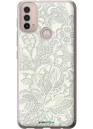 Чохол на motorola e40 біле мереживо "4383u-2660-2448"