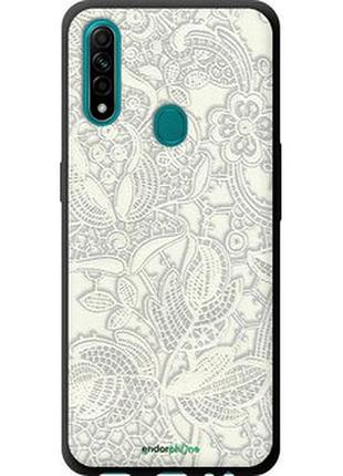 Чехол на oppo a31 белое кружево "4383b-1074-2448"