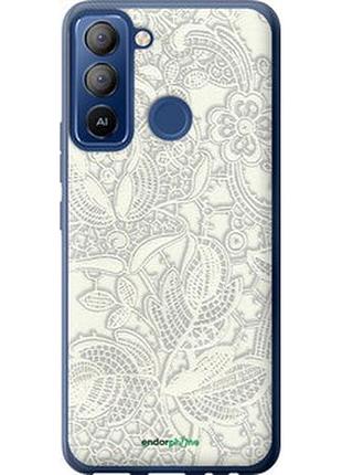 Чехол на tecno pop 5 lte bd4 белое кружево "4383u-2639-2448"
