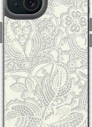 Чехол на iphone 15 plus белое кружево "4383pc-3097-2448"