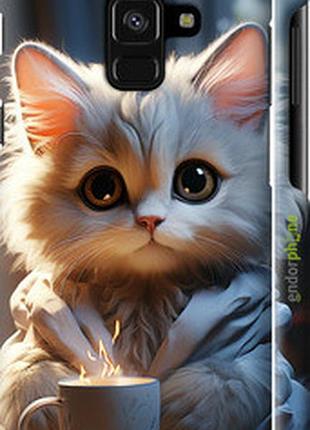 Чехол на samsung galaxy a8 2018 a530f white cat "5646m-1344-2448"