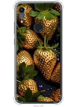 Чехол на huawei honor 8a золотая клубника "5637sp-1635-2448"