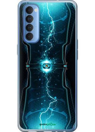 Чехол на oppo reno 4 pro молнии в цилиндре "120u-2024-2448"