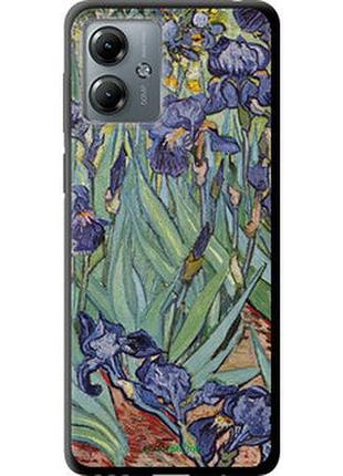 Чехол на motorola moto g14 винсент ван гог. ирисы "161b-3197-2448"