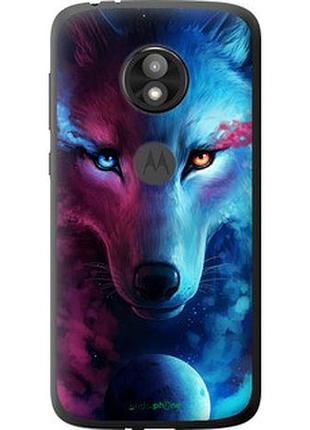 Чехол на motorola moto e5 play арт-волк "3999u-1429-2448"