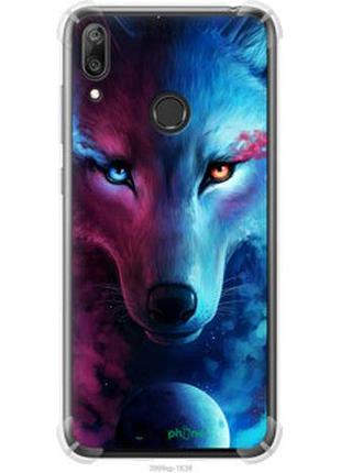 Чехол на huawei y7 2019 арт-волк "3999sp-1638-2448"