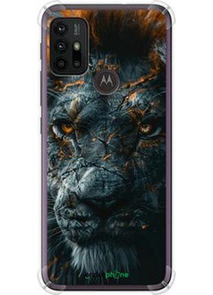 Чехол на motorola moto g20 пламенный лев "6153sp-2461-2448"
