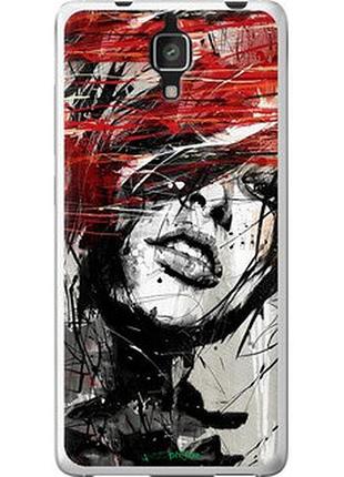 Чехол на xiaomi mi4 лицо девушки "1162t-163-2448"