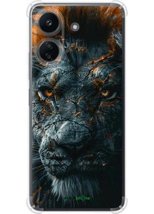 Чехол на xiaomi redmi 13c пламенный лев "6153sp-3410-2448"