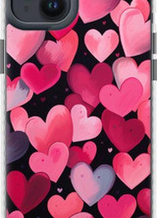 Чехол на iphone 14 plus сердечки 4 "5662pm-2645-2448"