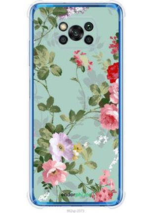 Чехол на xiaomi poco x3 pro цветочные обои 2 "862sp-2938-2448"