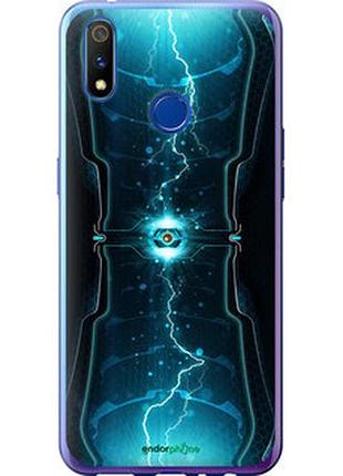 Чехол на realme 3 pro молнии в цилиндре "120u-1863-2448"
