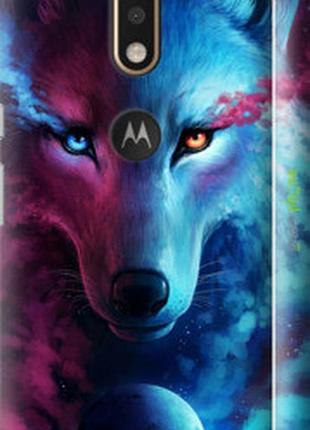 Чехол на motorola moto g4 арт-волк "3999m-511-2448"