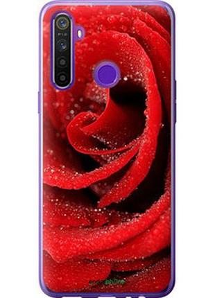 Чехол на realme 5 красная роза "529u-1862-2448"