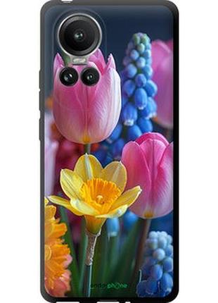 Чехол на oppo reno10 pro весенние цветы "6058b-3109-2448"