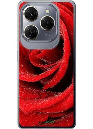 Чехол на tecno spark 20 pro красная роза "529u-3620-2448"