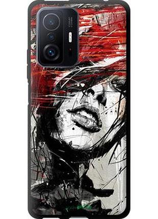 Чехол на xiaomi 11t лицо девушки "1162b-2487-2448"