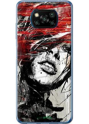 Чохол на xiaomi poco x3 обличчя дівчини "1162t-2073-2448"