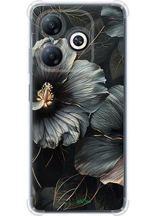 Чохол на tecno spark 20c bg7n чорні квіти "6031sp-3627-2448"