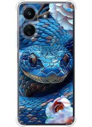 Чехол на xiaomi poco c65 blue snake "6079sp-3447-2448"
