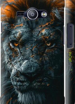 Чехол на samsung galaxy j1 ace j110h пламенный лев "6153m-215-2448"