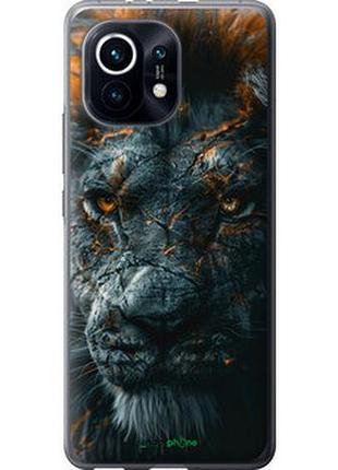 Чехол на xiaomi mi 11 пламенный лев "6153t-2253-2448"