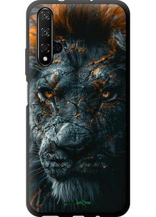 Чехол на huawei nova 5t пламенный лев "6153b-1833-2448"