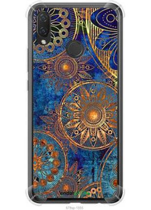 Чехол на huawei nova 3i золотой узор "678sp-1541-2448"