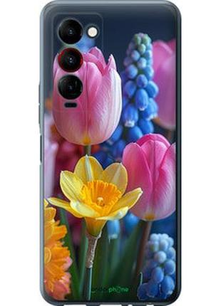 Чохол на tecno camon 18 premier весняні квіти "6058u-2652-2448"