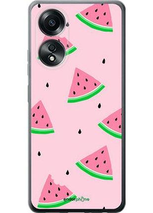 Чехол на oppo a58 4g розовый арбуз "4314u-3184-2448"