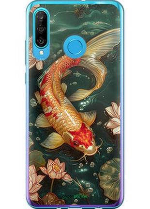 Чехол на huawei p30 lite мелодия лотоса "6106t-1651-2448"